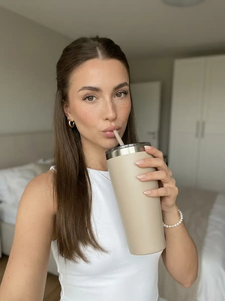 Woman_holding_tumbler_selfie_202607120148